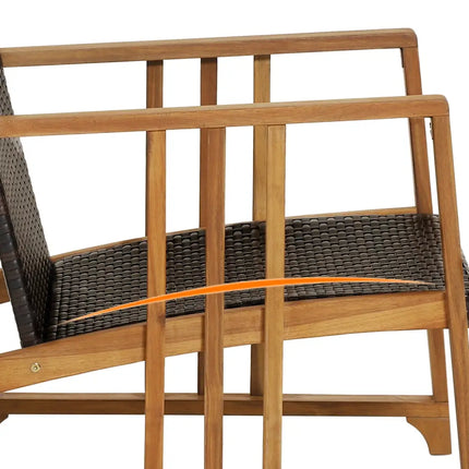 4 Pieces Patio Rattan Conversation Set with Seat and Back Cushions-Off White - Off White - Patio Conversation Sets