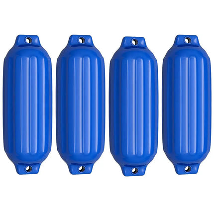 4 Ribbed Marine 8.5 inch x 27 inch Boat Fender Vinyl Bumper-Blue - Blue - Water Sports