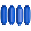 4 Ribbed Marine 8.5 inch x 27 inch Boat Fender Vinyl Bumper-Blue - Blue - Water Sports