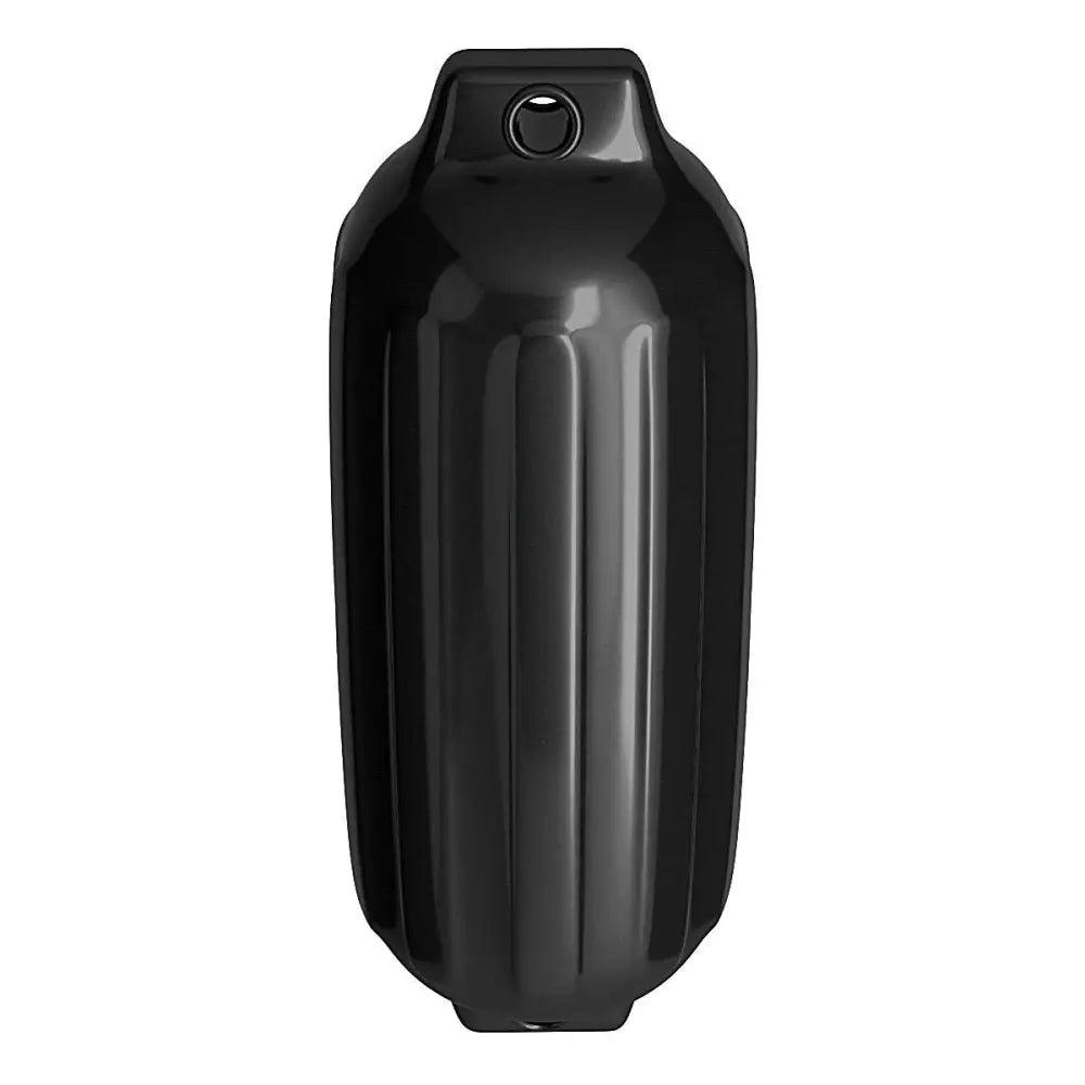 4 Ribbed Marine 8.5’’ x 27’’ Boat Fender Vinyl Bumper-Black - Black - Water Sports