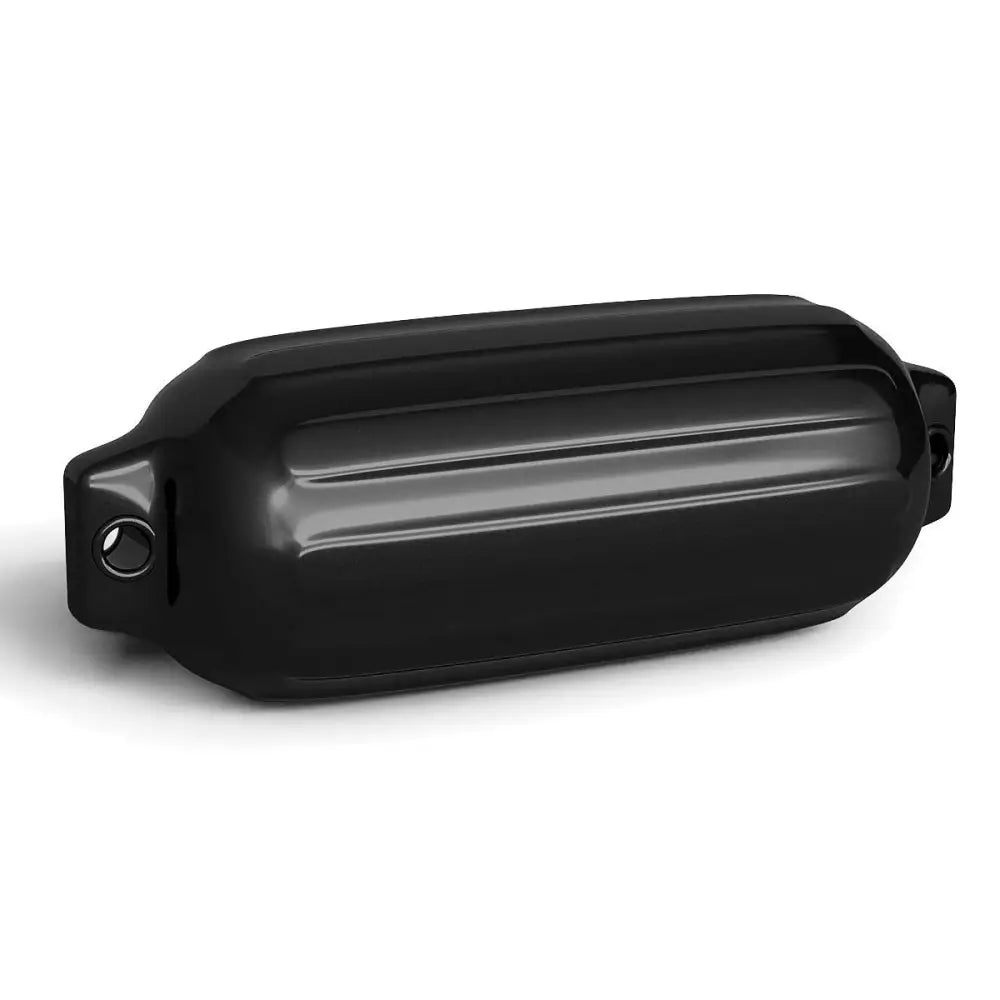 4 Ribbed Marine 8.5’’ x 27’’ Boat Fender Vinyl Bumper-Black - Black - Water Sports