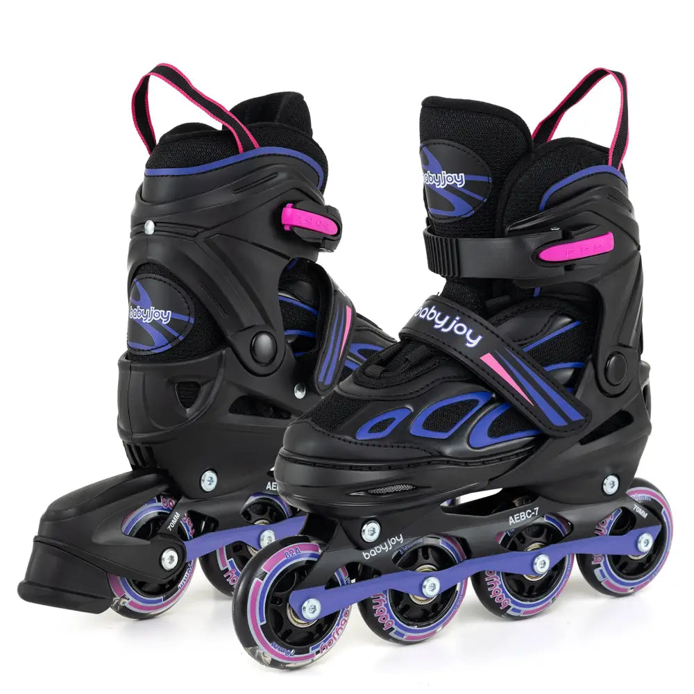 4 Sizes Adjustable Blade Roller with Light-up Wheels for Youth-Purple - Purple - Toy Sports