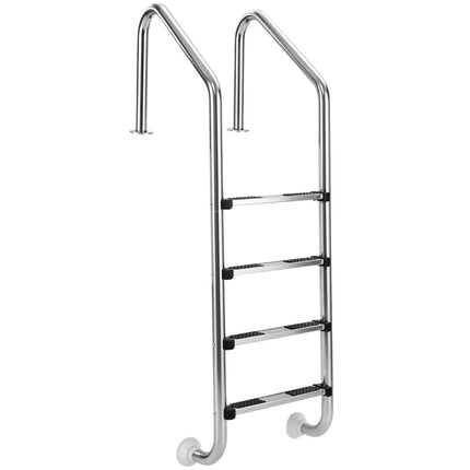 4-Step Inground Pool Ladder Stainless Steel Swimming Pool Ladder - Silver - Swimming Pools