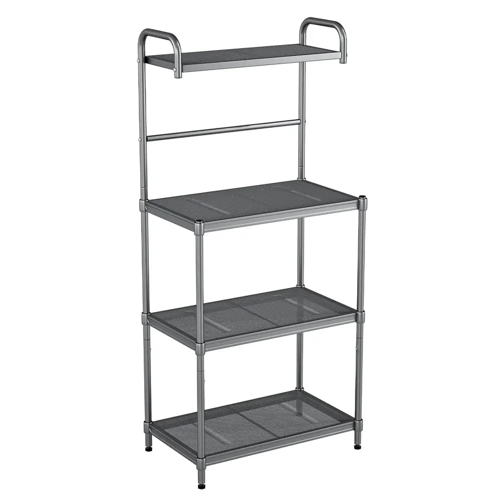 4-Tier Baker€™s Rack Stand Shelves Kitchen Storage Rack Organizer - Gray - Baker’s Racks