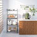 4-Tier Baker€™s Rack Stand Shelves Kitchen Storage Rack Organizer - Gray - Baker’s Racks