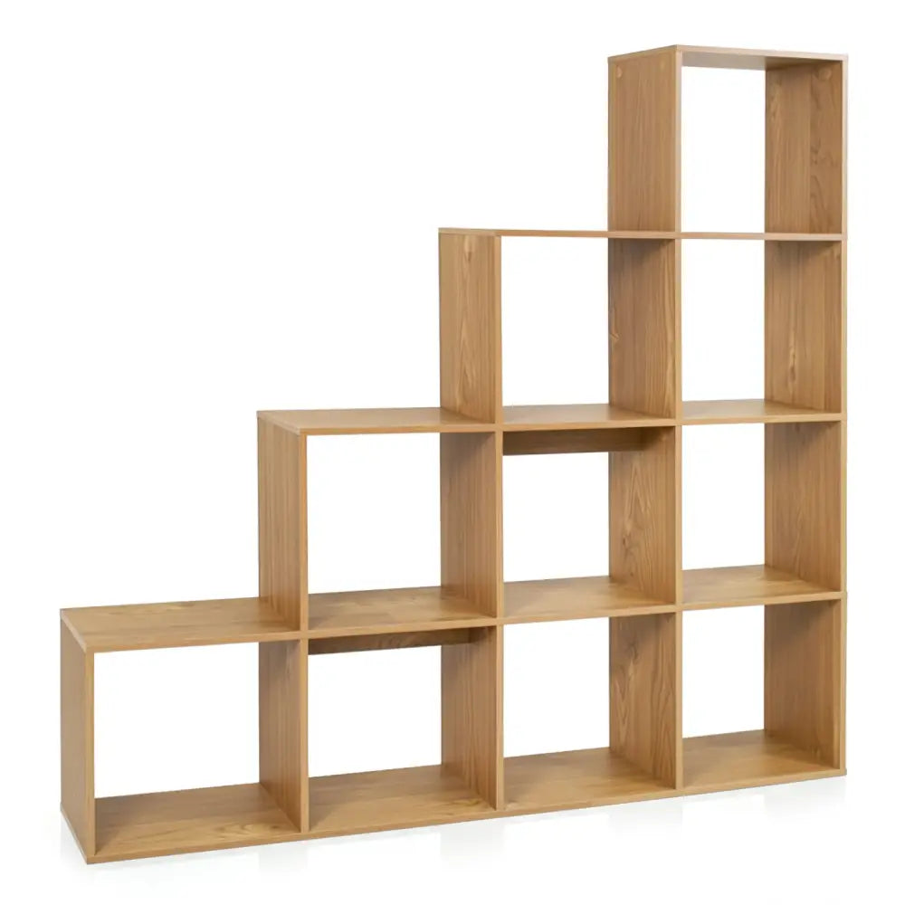 4-Tier Bookshelf with 2 Anti-Tipping Kits for Home Office-Natrual - Natural - Bookcases