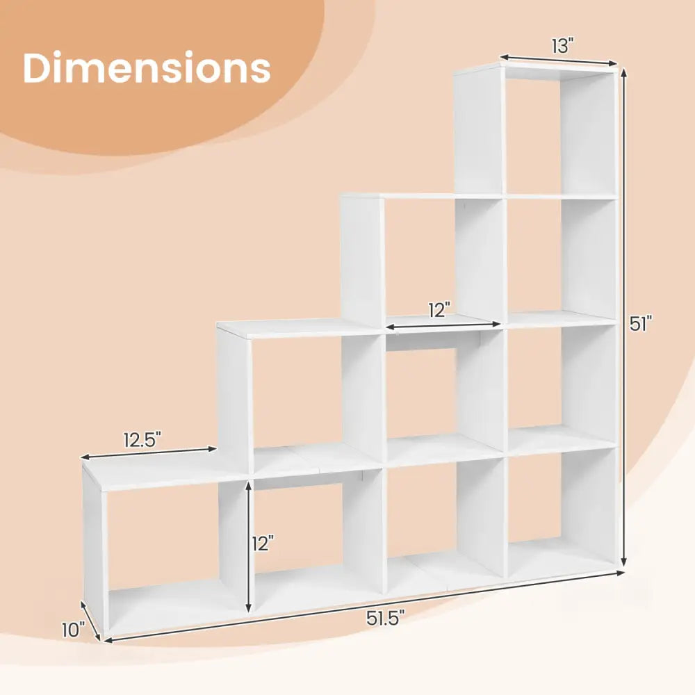 4-Tier Bookshelf with 2 Anti-Tipping Kits for Home Office-White - White - Bookcases