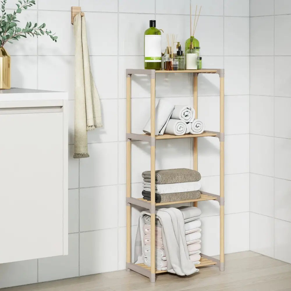 4-Tier Bookshelf with Open Shelves for Home Office and Bathroom-4-Tier - Bookcases