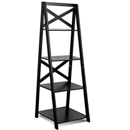 4-Tier Ladder Space-saving Bookshelf Costway