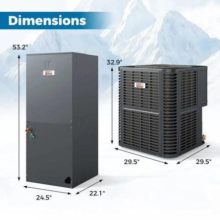 4 to 5 Ton 17-17.5 SEER2 Ultra-Low Temperature€‹ Heat Pump System (Operates down to -20„ƒ) Costway