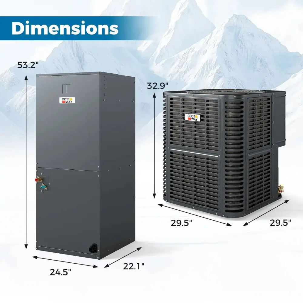 4 to 5 Ton 17-17.5 SEER2 Ultra-Low Temperature€‹ Heat Pump System (Operates down to -20„ƒ) Costway
