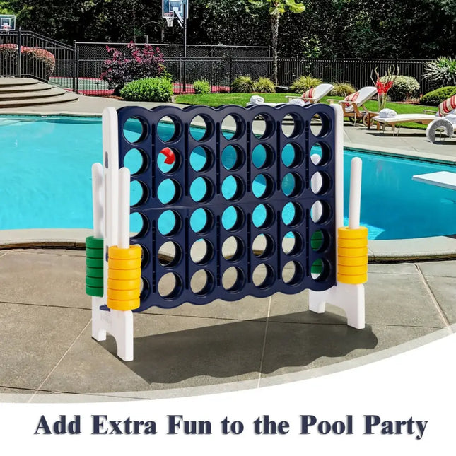 4-to-Score 4 in A Row Giant Game Set for Kids Adults Family Fun - Dark Blue - Lawn Games