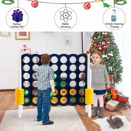 4-to-Score 4 in A Row Giant Game Set for Kids Adults Family Fun - Dark Blue - Lawn Games