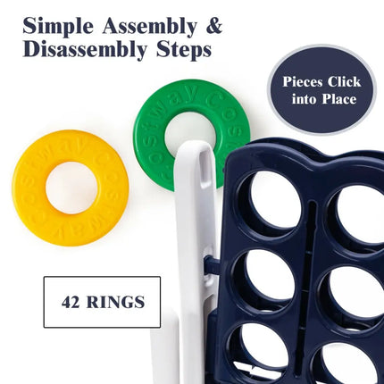 4-to-Score 4 in A Row Giant Game Set for Kids Adults Family Fun - Dark Blue - Lawn Games
