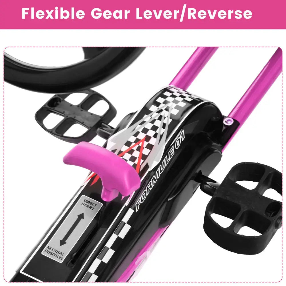 4 Wheels Kids Ride On Pedal Powered Bike Go Kart Racer Car Outdoor Play Toy-Pink - Pink - Push & Pedal Ride On Toys