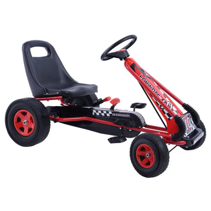 4 Wheels Kids Ride On Pedal Powered Bike Go Kart Racer Car Outdoor Play Toy-Red - Red - Push & Pedal Ride On Toys