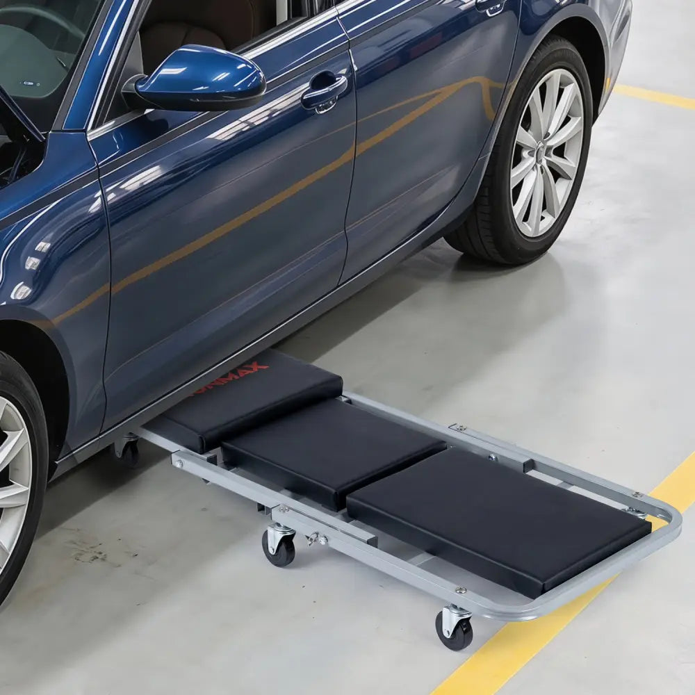 40’’ 2-in-1 Mechanic Creeper & Z-Seat with 6 Swivel CastersBlack - Black & Gray - Garages