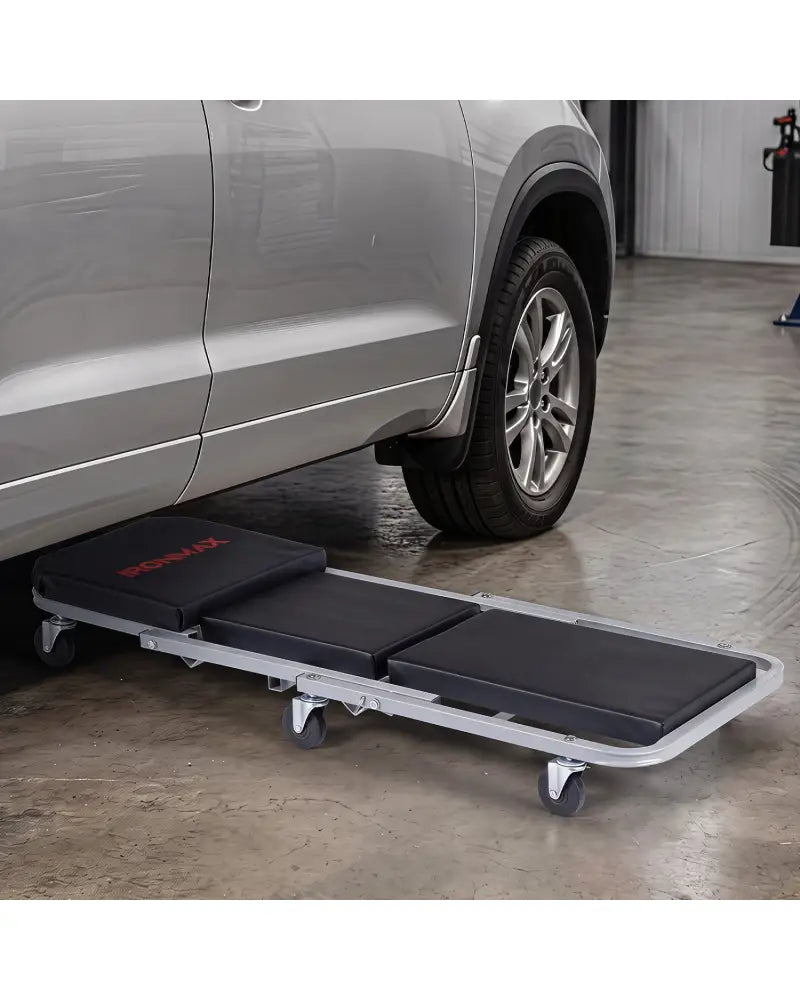 40’’ 2-in-1 Mechanic Creeper & Z-Seat with 6 Swivel CastersBlack - Black & Gray - Garages