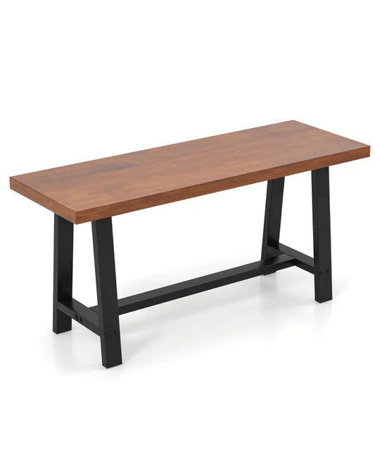40 Inch Dining Bench 2 Person Entryway Shoe Bench with Metal Frame-40 inches - Shoe Racks & Storage Benches