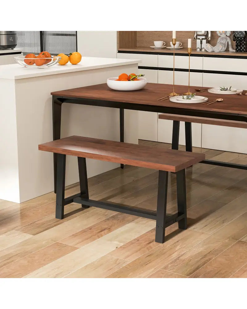 40 Inch Dining Bench 2 Person Entryway Shoe Bench with Metal Frame-40 inches - Shoe Racks & Storage Benches