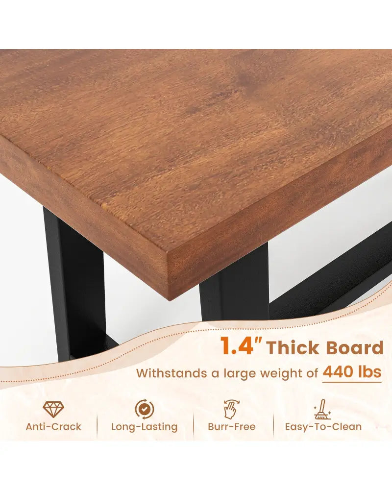 40 Inch Dining Bench 2 Person Entryway Shoe Bench with Metal Frame-40 inches - Shoe Racks & Storage Benches