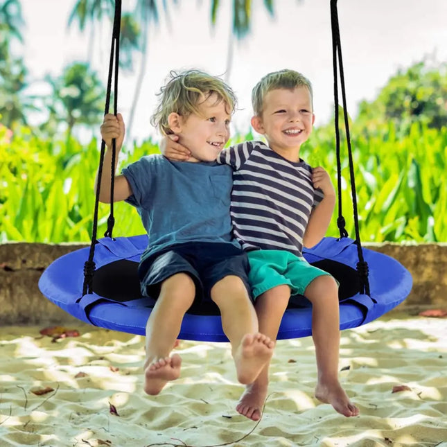 40 Inch Flying Saucer Tree Swing Indoor Outdoor Play Set-Blue - Blue - Swing & Playsets