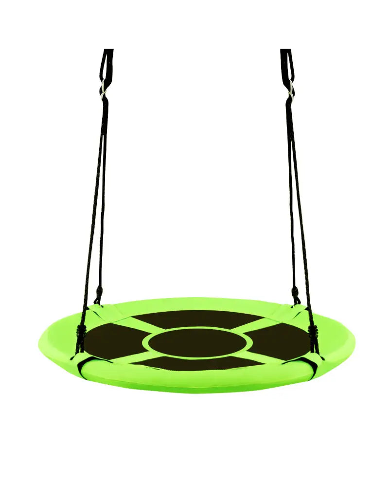 40 Inch Flying Saucer Tree Swing Indoor Outdoor Play Set-Green - Green - Swing & Playsets