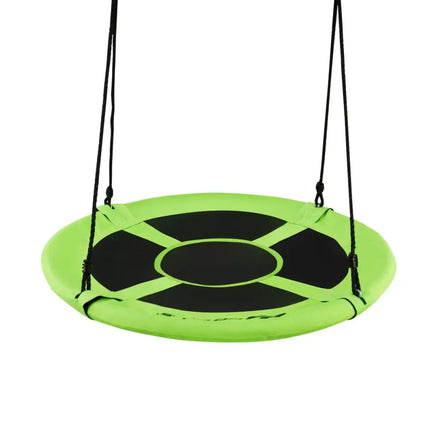 40 Inch Flying Saucer Tree Swing Indoor Outdoor Play Set-Green - Green - Swing & Playsets