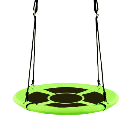 40 Inch Flying Saucer Tree Swing Indoor Outdoor Play Set-Green - Green - Swing & Playsets