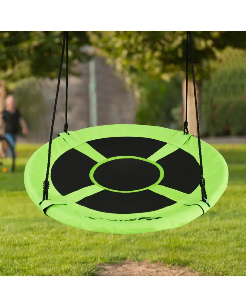40 Inch Flying Saucer Tree Swing Indoor Outdoor Play Set-Green - Green - Swing & Playsets