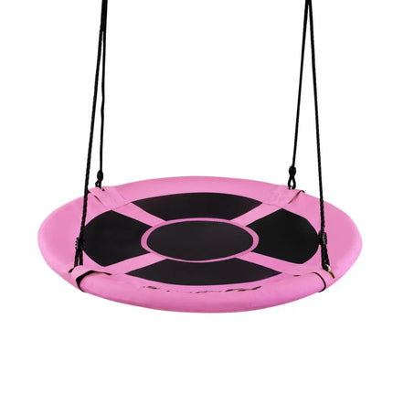 40 Inch Flying Saucer Tree Swing Indoor Outdoor Play Set-Pink - Pink - Swing & Playsets