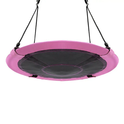 40 Inch Flying Saucer Tree Swing Indoor Outdoor Play Set-Pink - Pink - Swing & Playsets