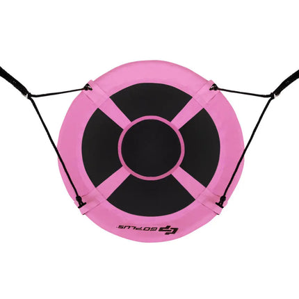 40 Inch Flying Saucer Tree Swing Indoor Outdoor Play Set-Pink - Pink - Swing & Playsets