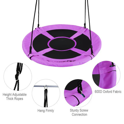 40 Inch Flying Saucer Tree Swing Indoor Outdoor Play Set-Purple - Purple - Swing & Playsets