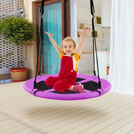 40 Inch Flying Saucer Tree Swing Indoor Outdoor Play Set-Purple - Purple - Swing & Playsets
