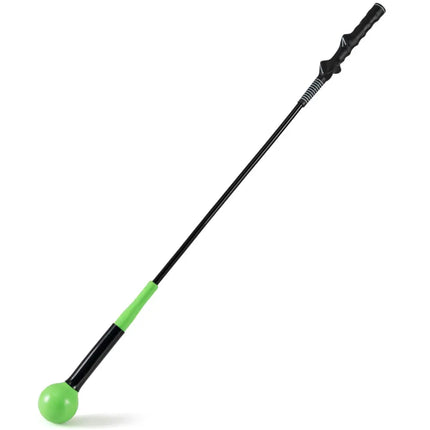 40 Inch Golf Swing Trainer Aid with Weighted Head for Grip Rhythm Balance-Green - Green - Golf