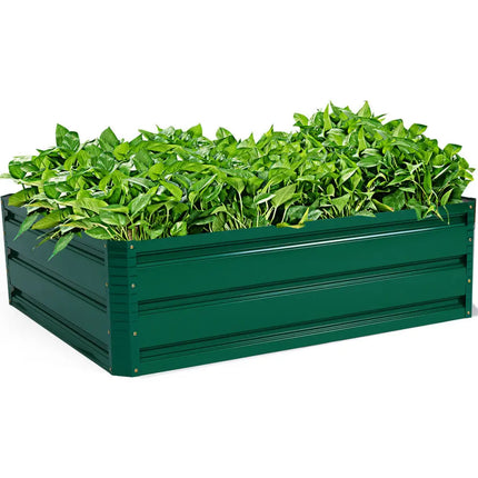 40 Inch x 32 Inch Patio Raised Garden Bed for Vegetable Flower Planting - Dark Green - Raised Garden Beds