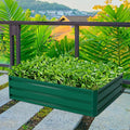 40 Inch x 32 Inch Patio Raised Garden Bed for Vegetable Flower Planting - Dark Green - Raised Garden Beds