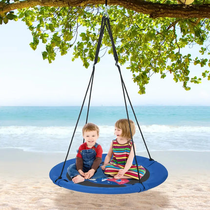 40 Inches Saucer Tree Swing with Adjustable Hanging Ropes and 900D Oxford Fabric-Rocket - Swing & Playsets