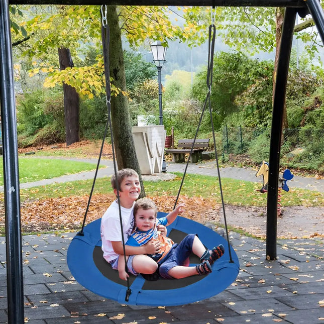 40 Inches Saucer Tree Swing with Adjustable Hanging Ropes and 900D Oxford Fabric-Rocket - Swing & Playsets