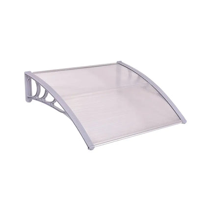 40 x 40 Inch Outdoor Polycarbonate Front Door Window Awning Canopy-Gray - Gray - Outdoor Shades