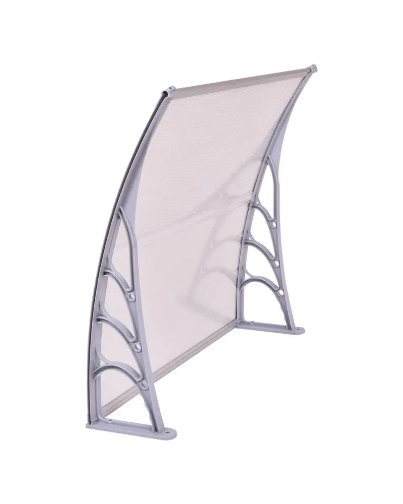 40 x 40 Inch Outdoor Polycarbonate Front Door Window Awning Canopy-Gray - Gray - Outdoor Shades