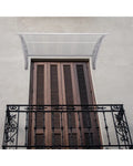40 x 40 Inch Outdoor Polycarbonate Front Door Window Awning Canopy-Gray - Gray - Outdoor Shades