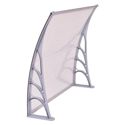 40 x 40 Inch Outdoor Polycarbonate Front Door Window Awning Canopy-Gray - Gray - Outdoor Shades
