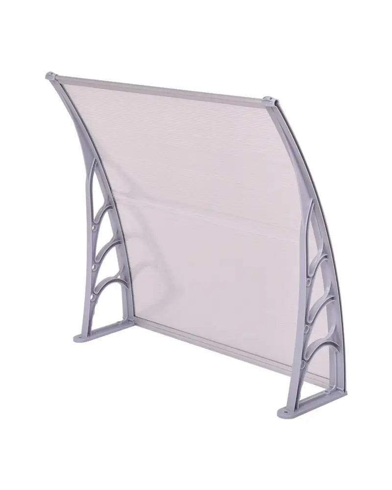 40 x 40 Inch Outdoor Polycarbonate Front Door Window Awning Canopy-Gray - Gray - Outdoor Shades