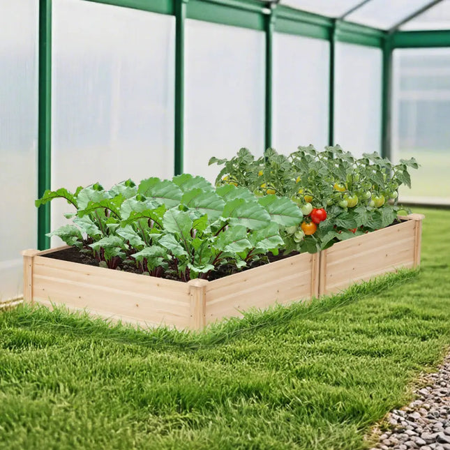 40’’ x 40’’ Outdoor Wood Raised Garden Bed-Natural - Natural - Raised Garden Beds