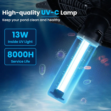 4000 Gallons Pond Pressure Bio Filter with 13W UV Light - Watering & Irrigation
