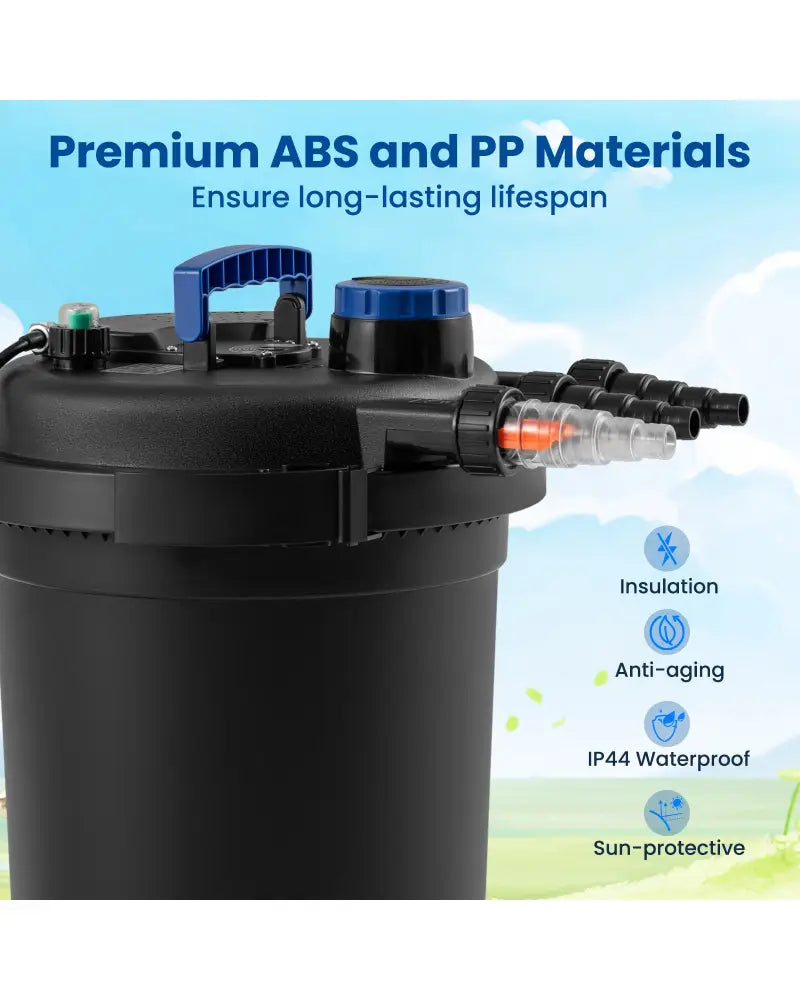 4000 Gallons Pond Pressure Bio Filter with 13W UV Light - Watering & Irrigation