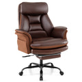 400 LBS Ergonomic Big and Tall Office Chair with Faux Leather-Brown