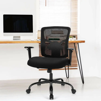 400LBS Mesh Big and Tall Office Chair Swivel Task Chair Costway